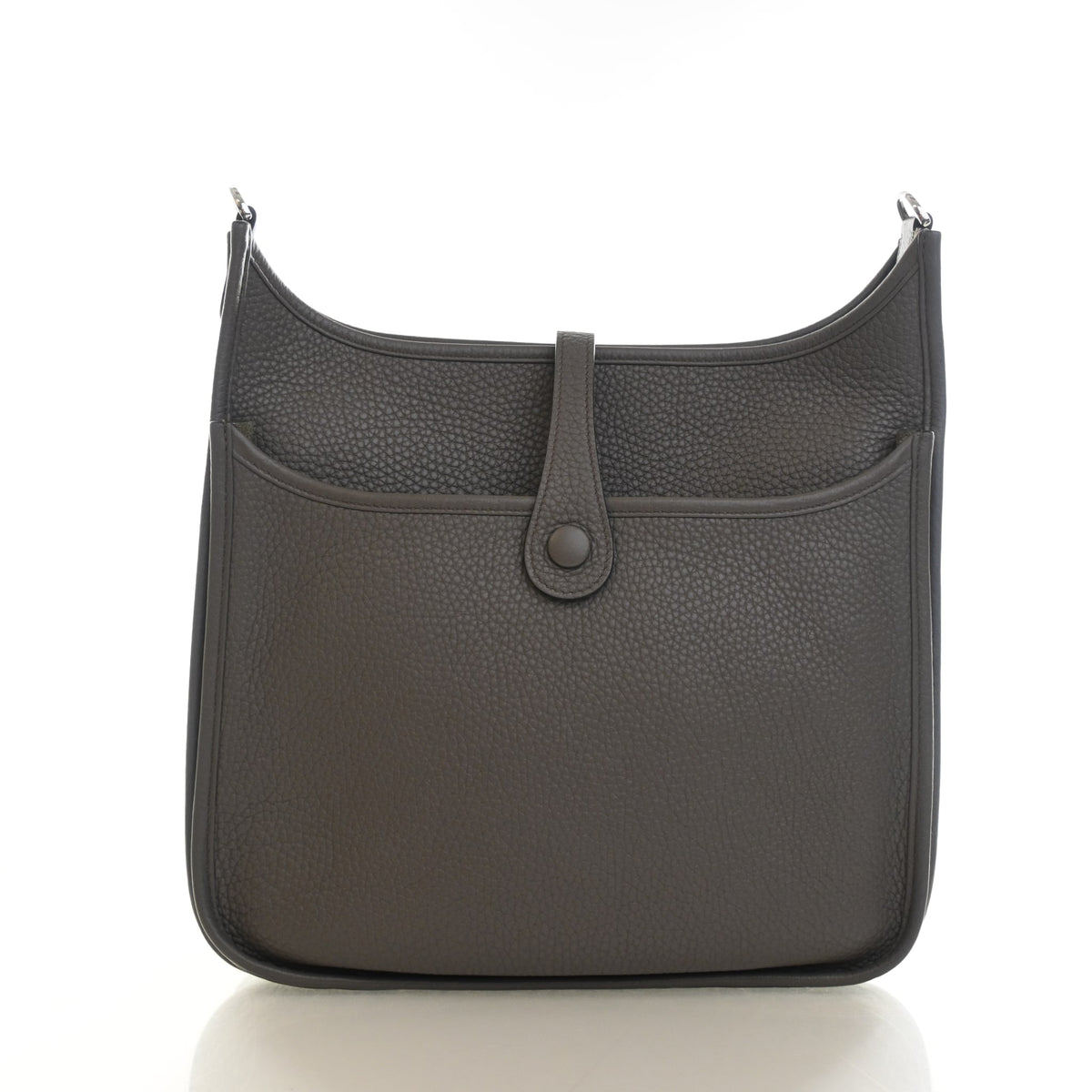 Pre-Owned Hermès Evelyne 29 Gris Etain Clemence Leather III, front view, photo 10 of 13