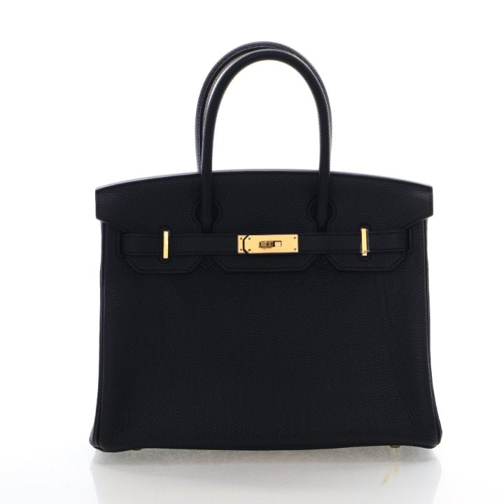 Pre-Owned Hermès Birkin 30 Noir Togo Leather, front view, photo 1 of 20