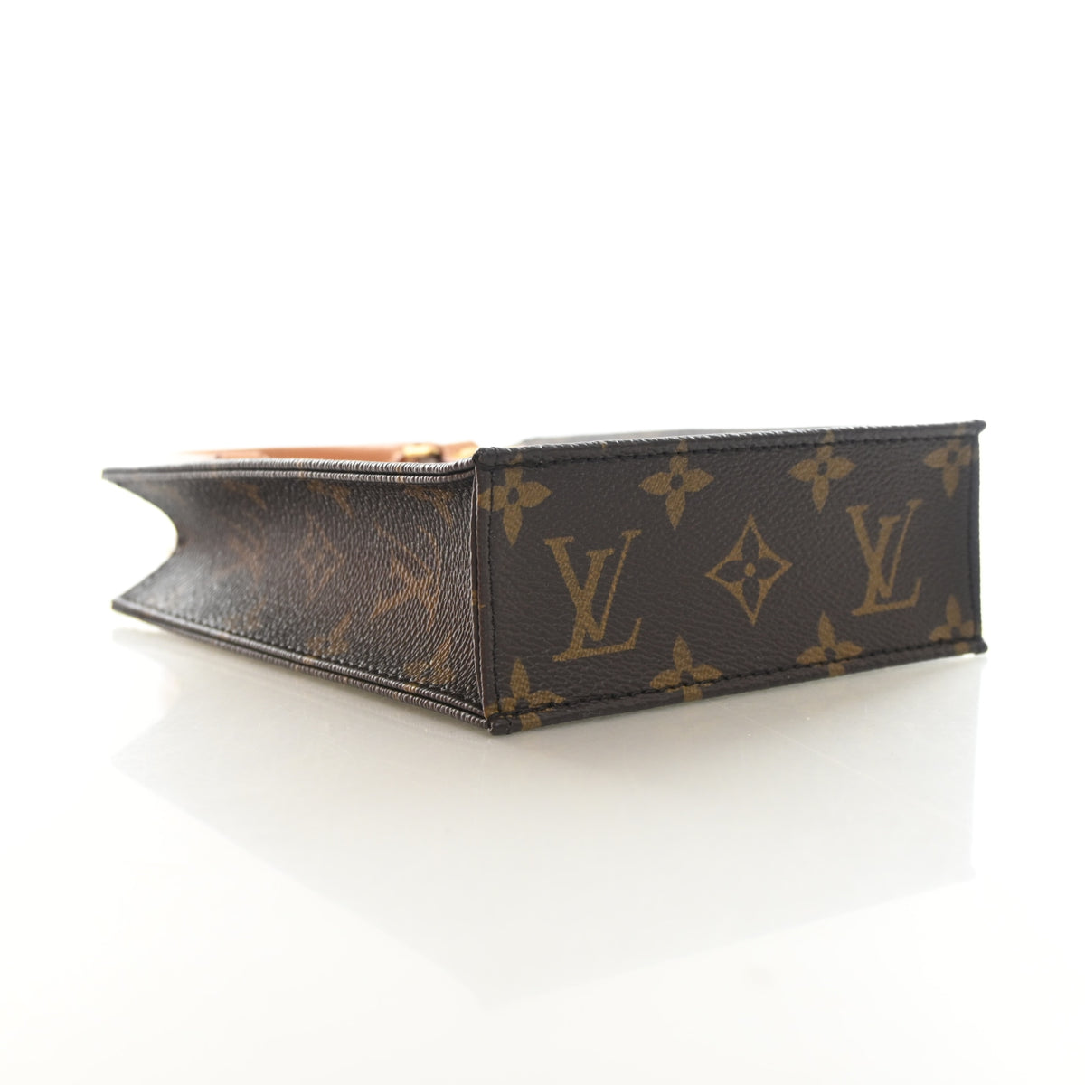 Pre-Owned Louis Vuitton Sac Plat Monogram Petit, side profile