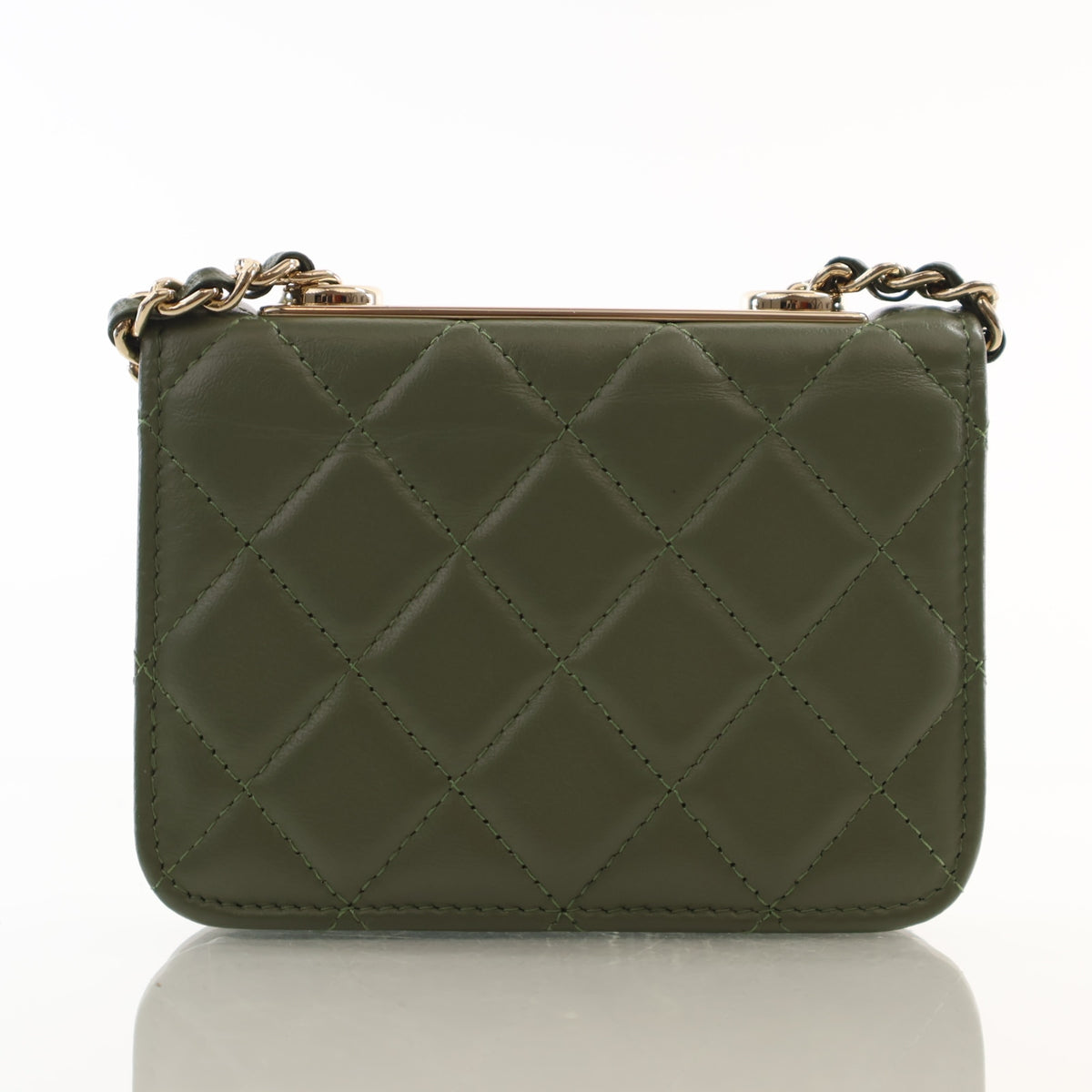 Pre-Owned Chanel Wallet On Chain Mini Lambskin CC Trendy WOC, back view