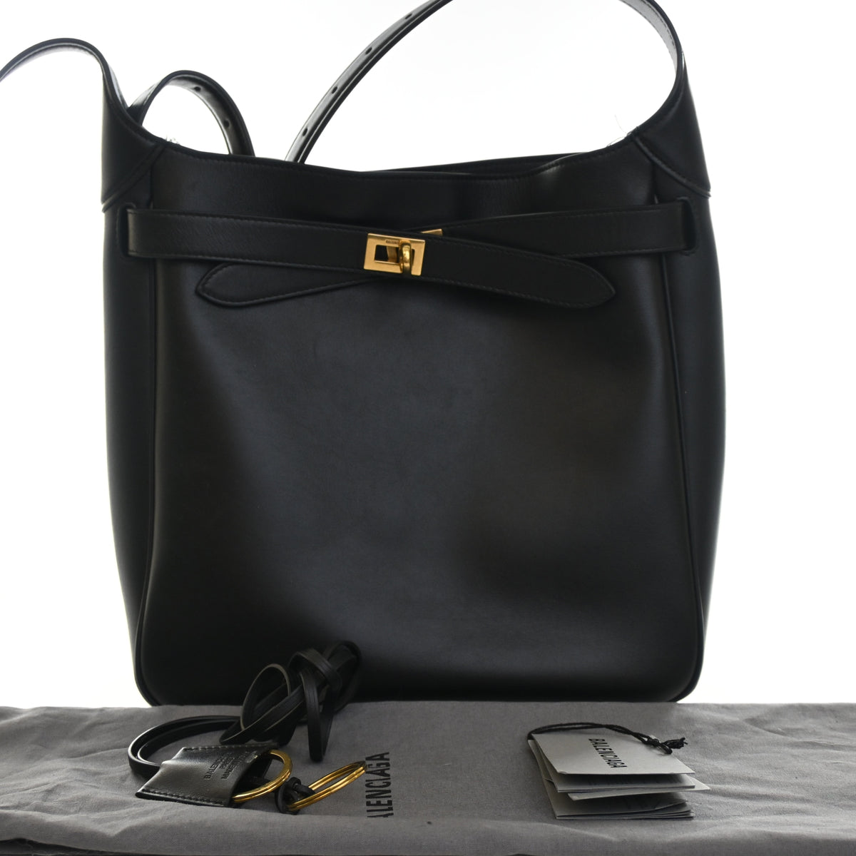 Pre-Owned Balenciaga Hobo Small Calfskin Bel Air Bag, flat lay