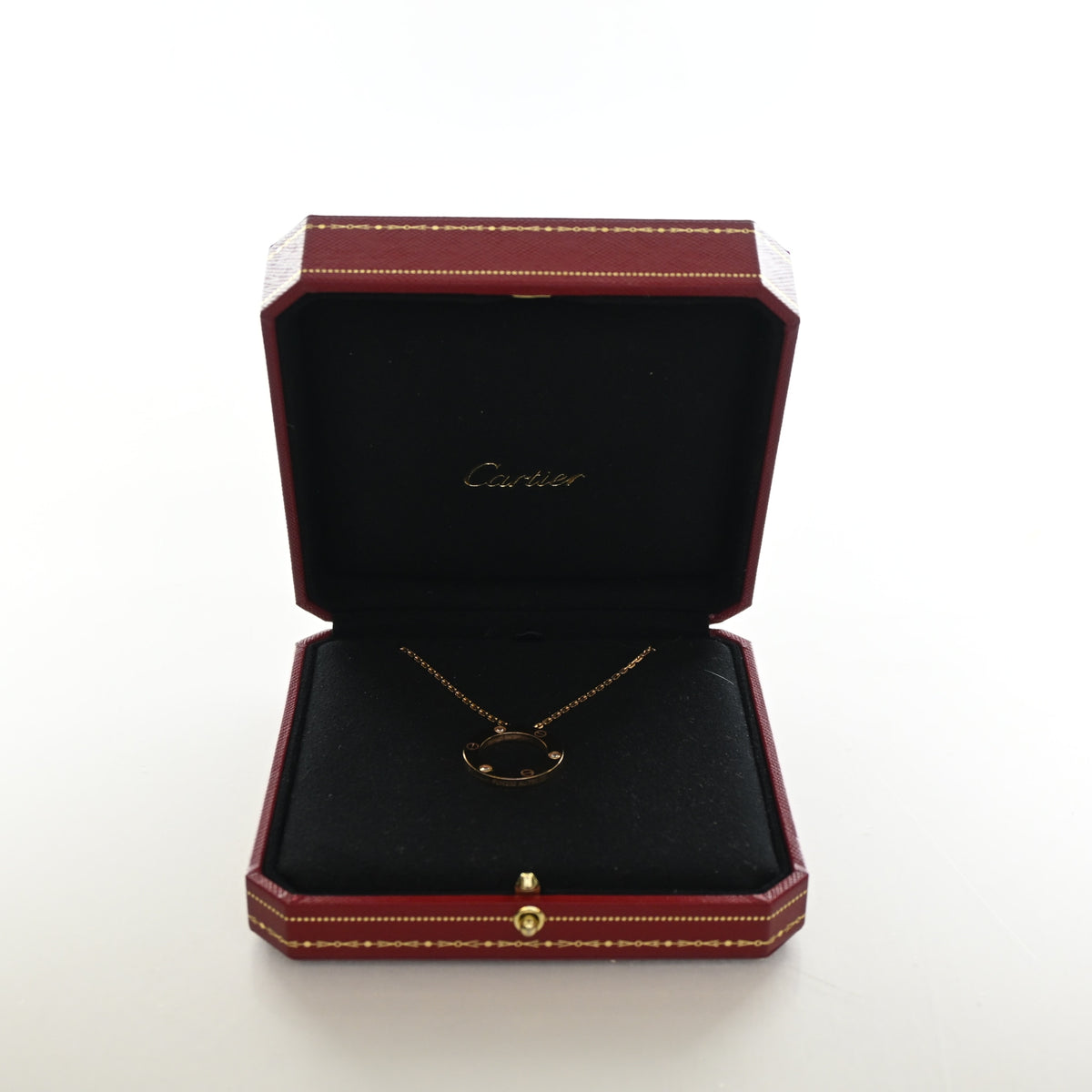 Cartier 3 Diamond Love Pendant Necklace, photo 1 of 7