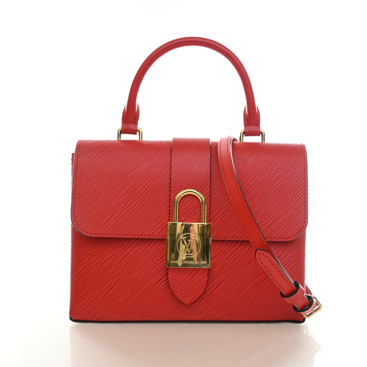 Pre-Owned Louis Vuitton Epi Leather Locky BB, front view, authenticated at Luxe Du Jour