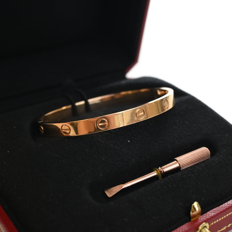Cartier Classic Model Love Bracelet Sz 18