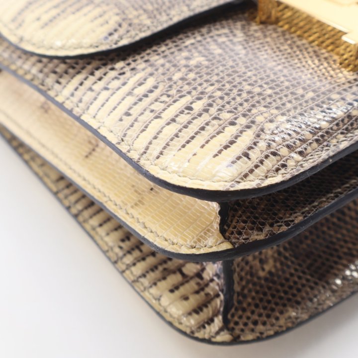 Pre-Owned Hermès Constance 18 Ombre Lizard Leather, side profile, photo 7 of 16