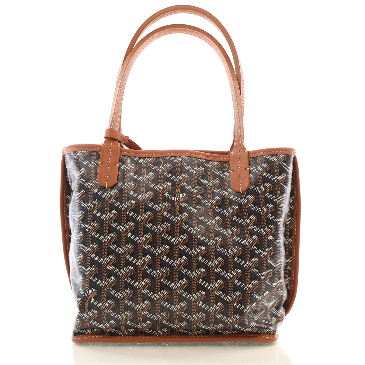 Pre-Owned Goyard Mini Goyardine Anjou, front view, authenticated at Luxe Du Jour
