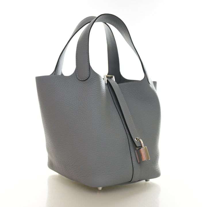Hermes Gris Pantin Clemence Picotin Lock 18