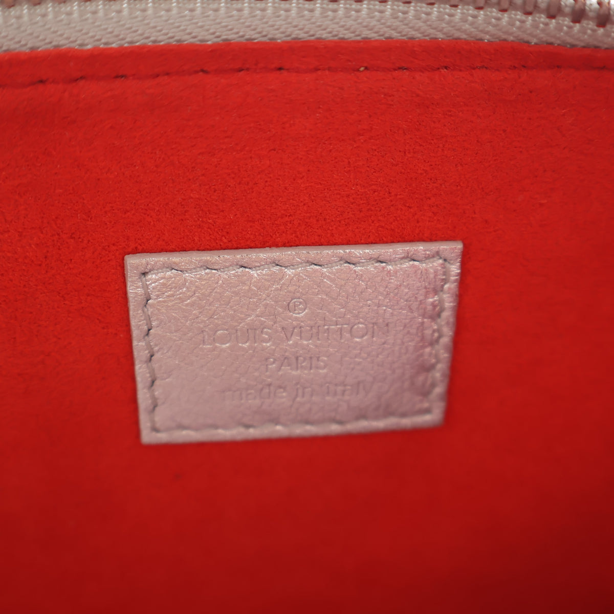 Pre-Owned Louis Vuitton PM Monogram Embossed Lambskin Coussin, interior label and date code