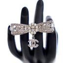 Chanel Crystal CC Bow Ring