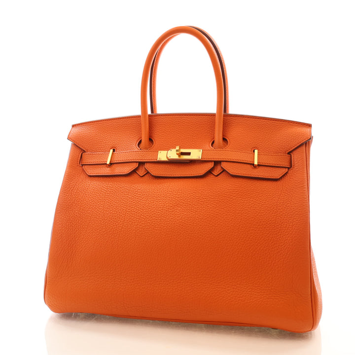 Hermes Orange H Togo Birkin 35