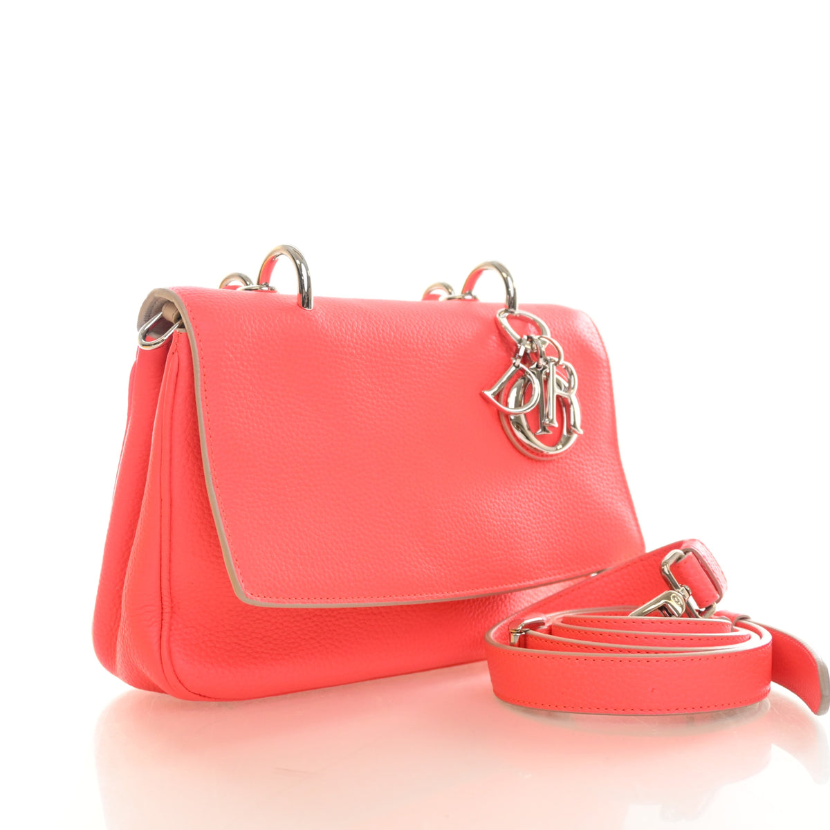 Pre-Owned Christian Dior Small Calfskin Be Dior, three-quarter view, authenticated at Luxe Du Jour