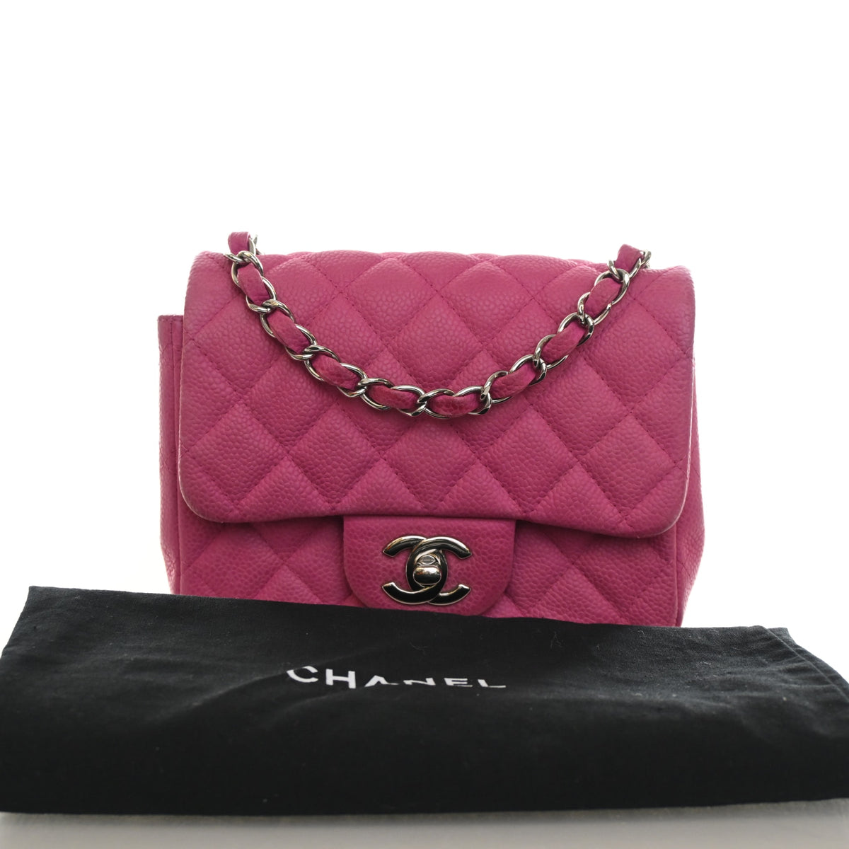 Chanel Mini Caviar Square Classic Flap Bag, photo 26 of 26