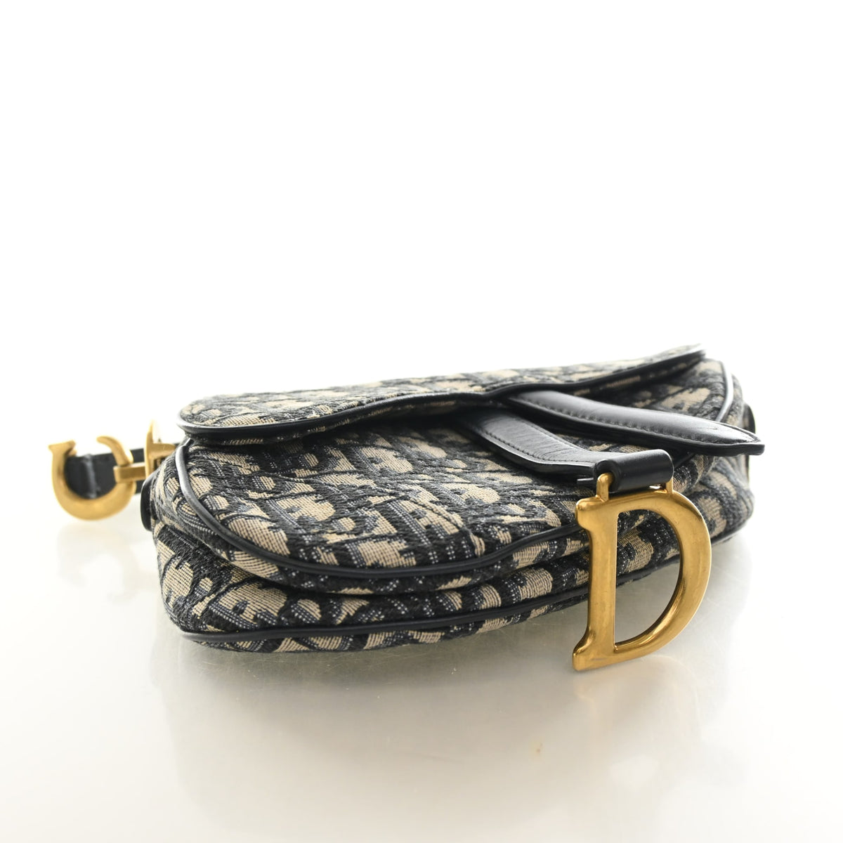 Pre-Owned Christian Dior Saddle Bag Mini Oblique, side profile