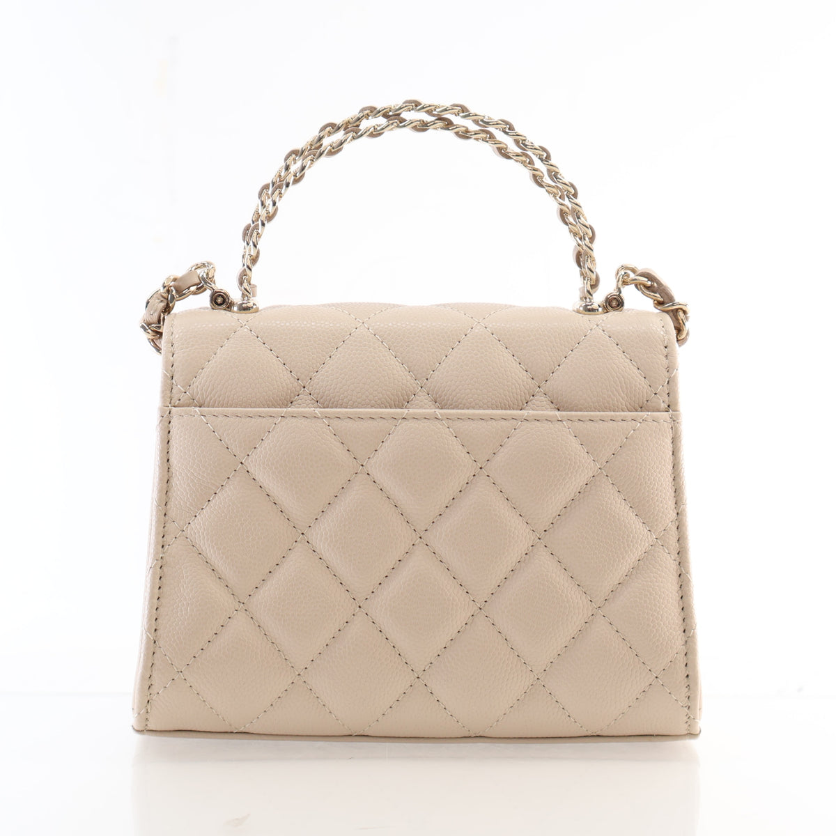 Pre-Owned Chanel Coco Handle Nano Caviar Leather Bag, front view