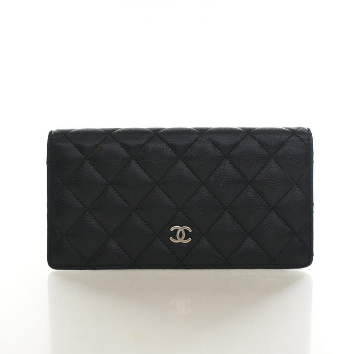 Chanel Caviar Classic Long Bi Fold Wallet