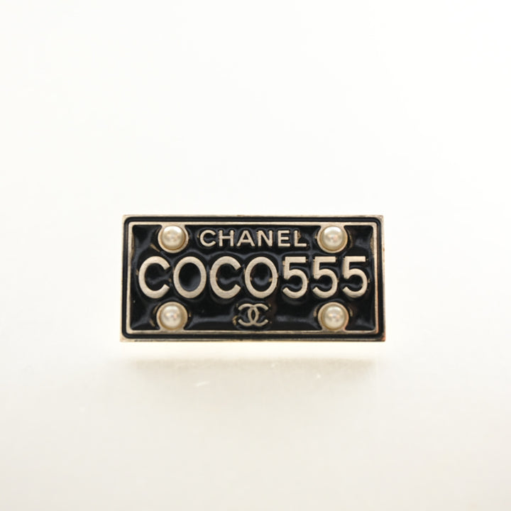 Chanel Coco License Plate Brooch