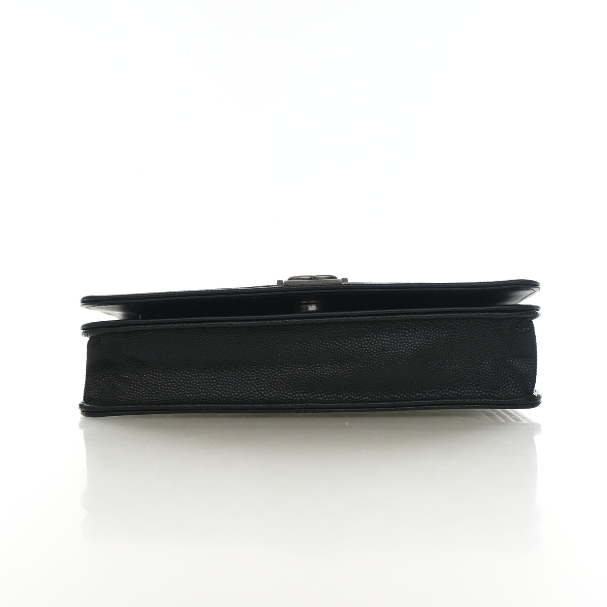 Pre-Owned Chanel Wallet On Chain Caviar Leather Boy WOC, side profile, photo 9 of 13