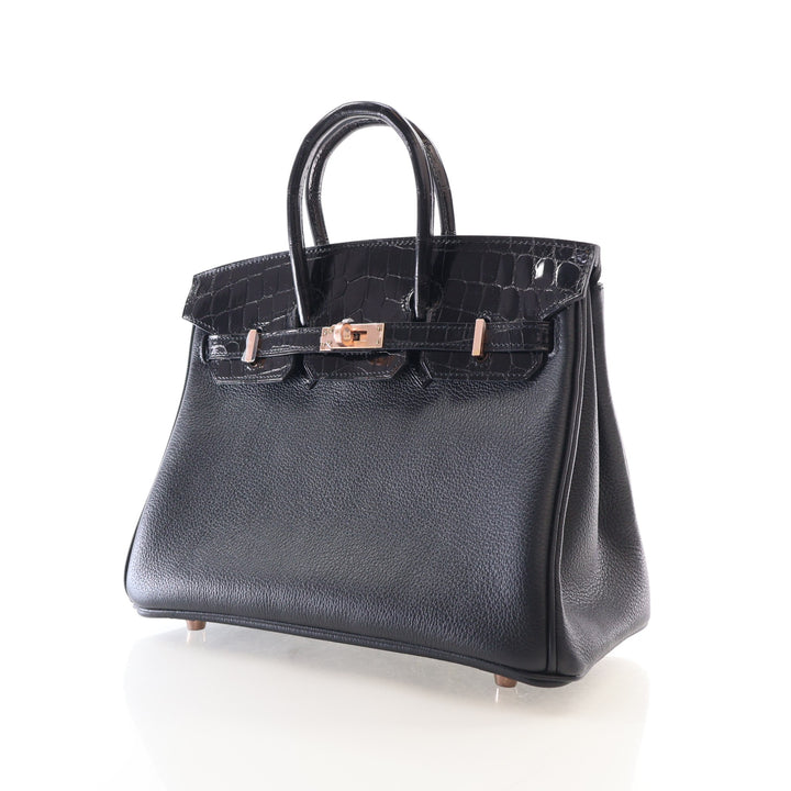 Hermes Noir Taurillon Novillo Touch Birkin 25