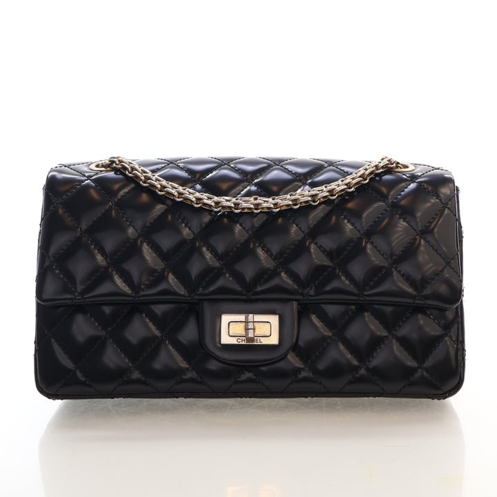 Chanel 225 Glazed Calfskin Accordion Single Flap Bag