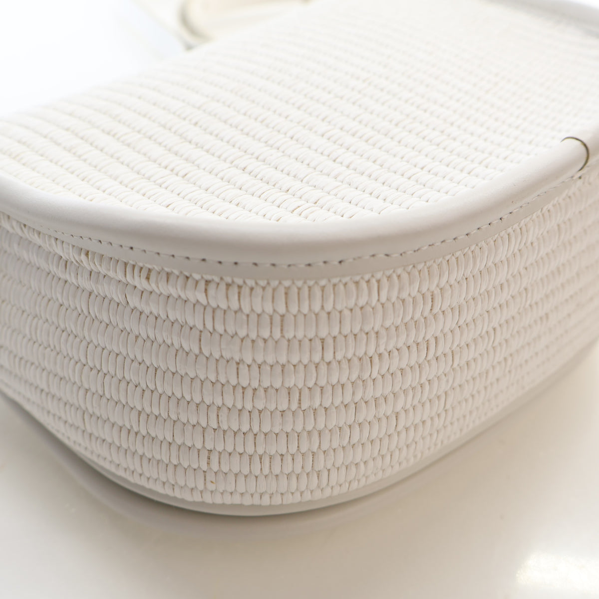 Pre-Owned Celine Triomphe Raffia Folco, side profile, photo 12 of 15