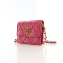 Chanel Red Lambskin 19 Card...