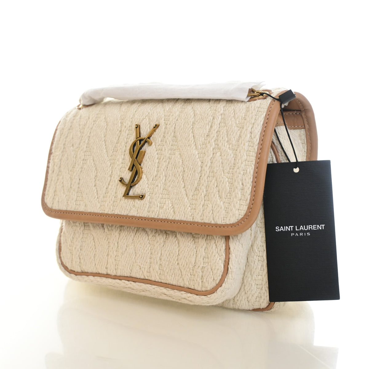 Pre-Owned Saint Laurent Small Mixed Fibers Niki, three-quarter view