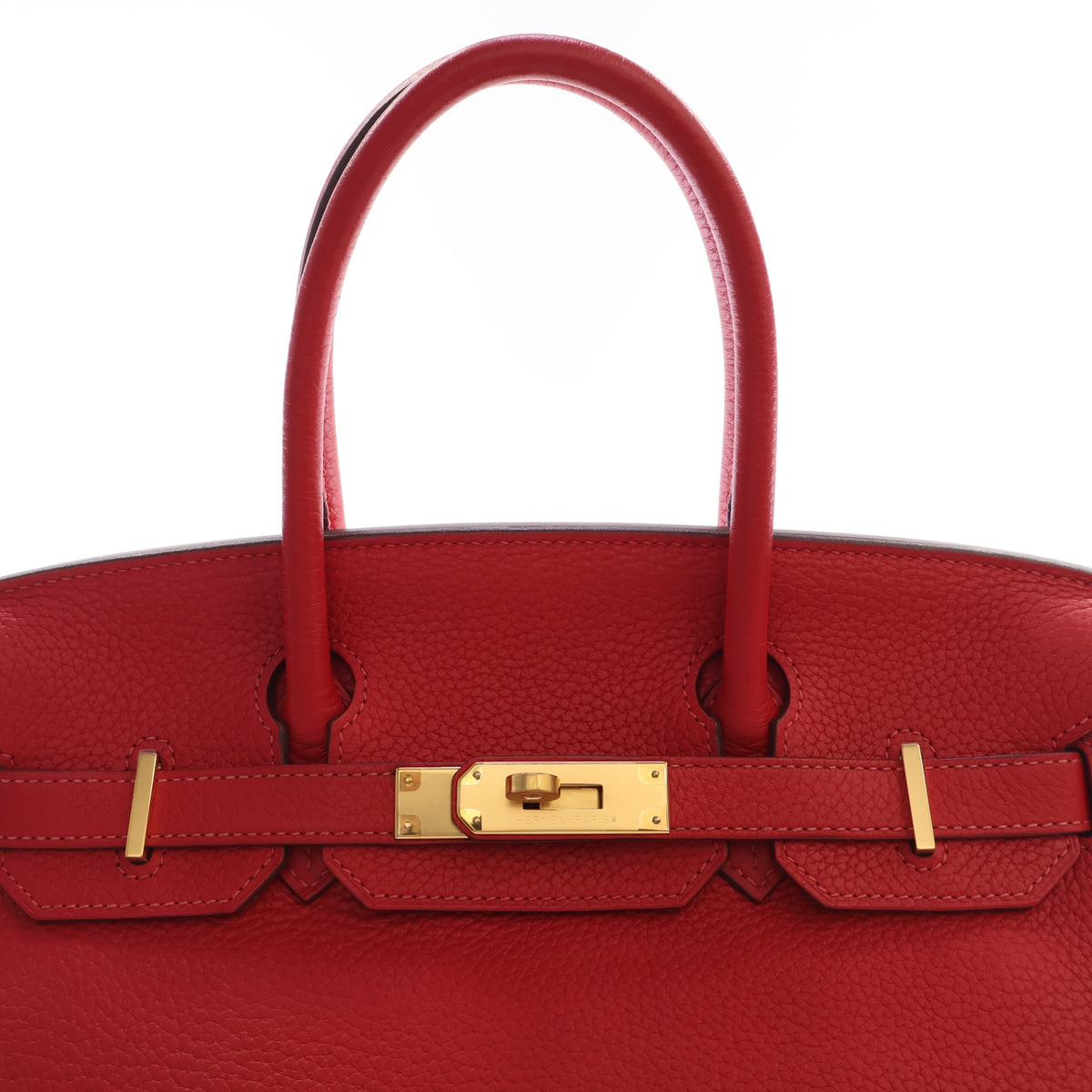 Pre-Owned Hermès Birkin 30 Rouge Casaque Togo Leather, front view, photo 7 of 21
