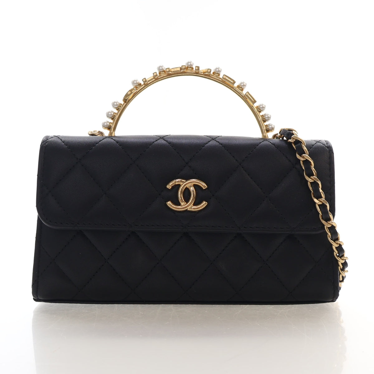 Chanel Lambskin Top Handle Phone Holder With Chain, photo 1 of 20