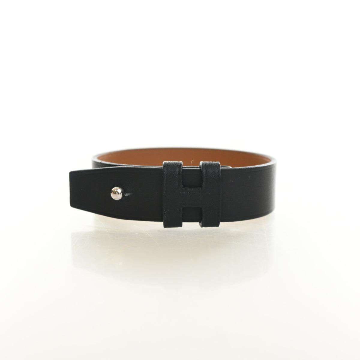 Hermes Noir Swift Wrap H Bracelet, photo 1 of 7