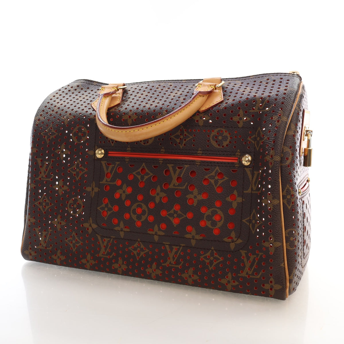 Pre-Owned Louis Vuitton Speedy 30 Monogram Perforated, three-quarter view