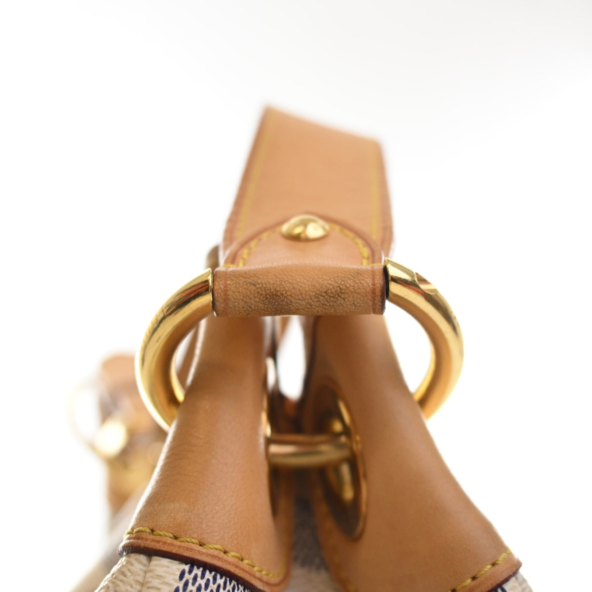 Vintage Louis Vuitton PM Damier Azur Galliera, side view