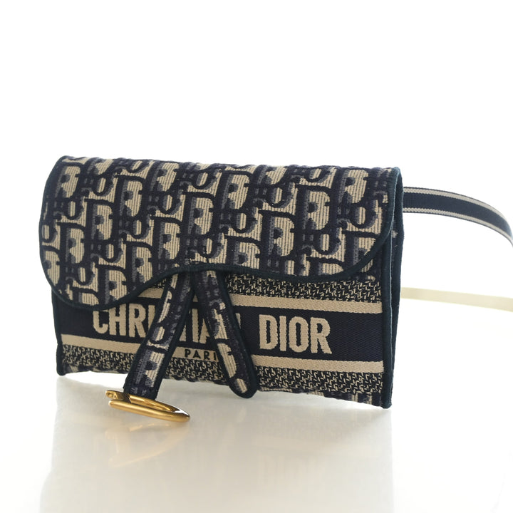 Christian Dior Oblique Slim Saddle Belt Pouch