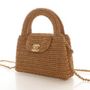Chanel Nano Raffia Kelly Sh...