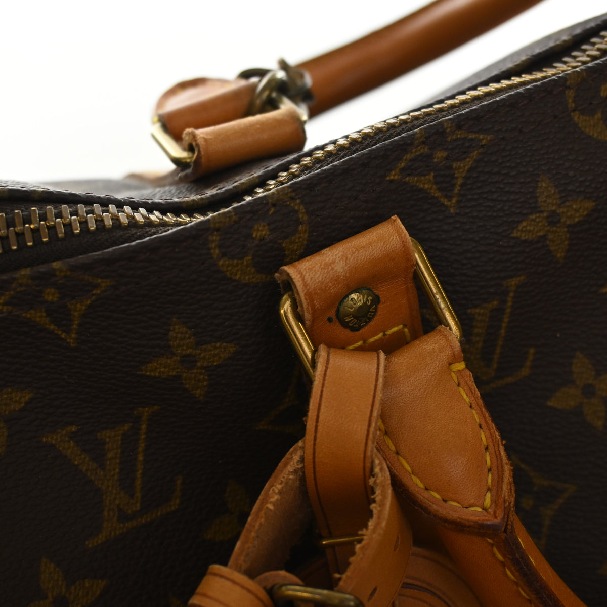 Vintage Louis Vuitton 50 Monogram Keepall, gold hardware