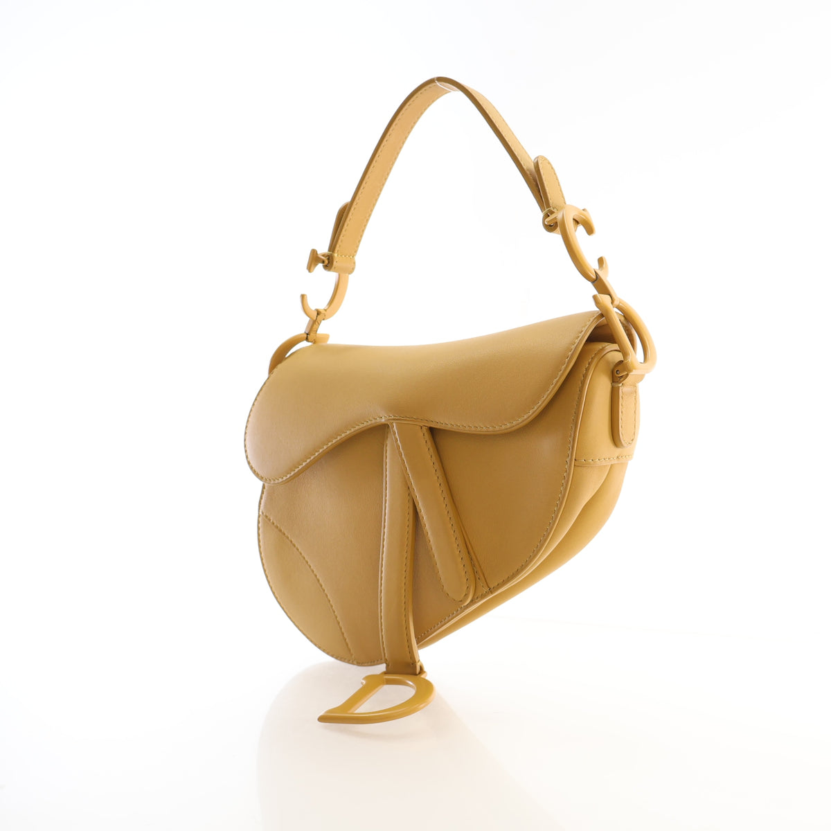 Pre-Owned Christian Dior Saddle Bag Mini Calfskin Ultra Matte, three-quarter view, photo 3 of 15