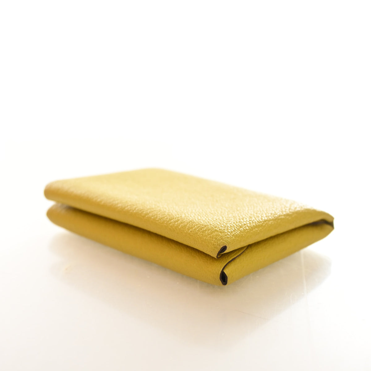 Pre-Owned Hermès Card Holder Jaune De Naples Calvi Duo, side view