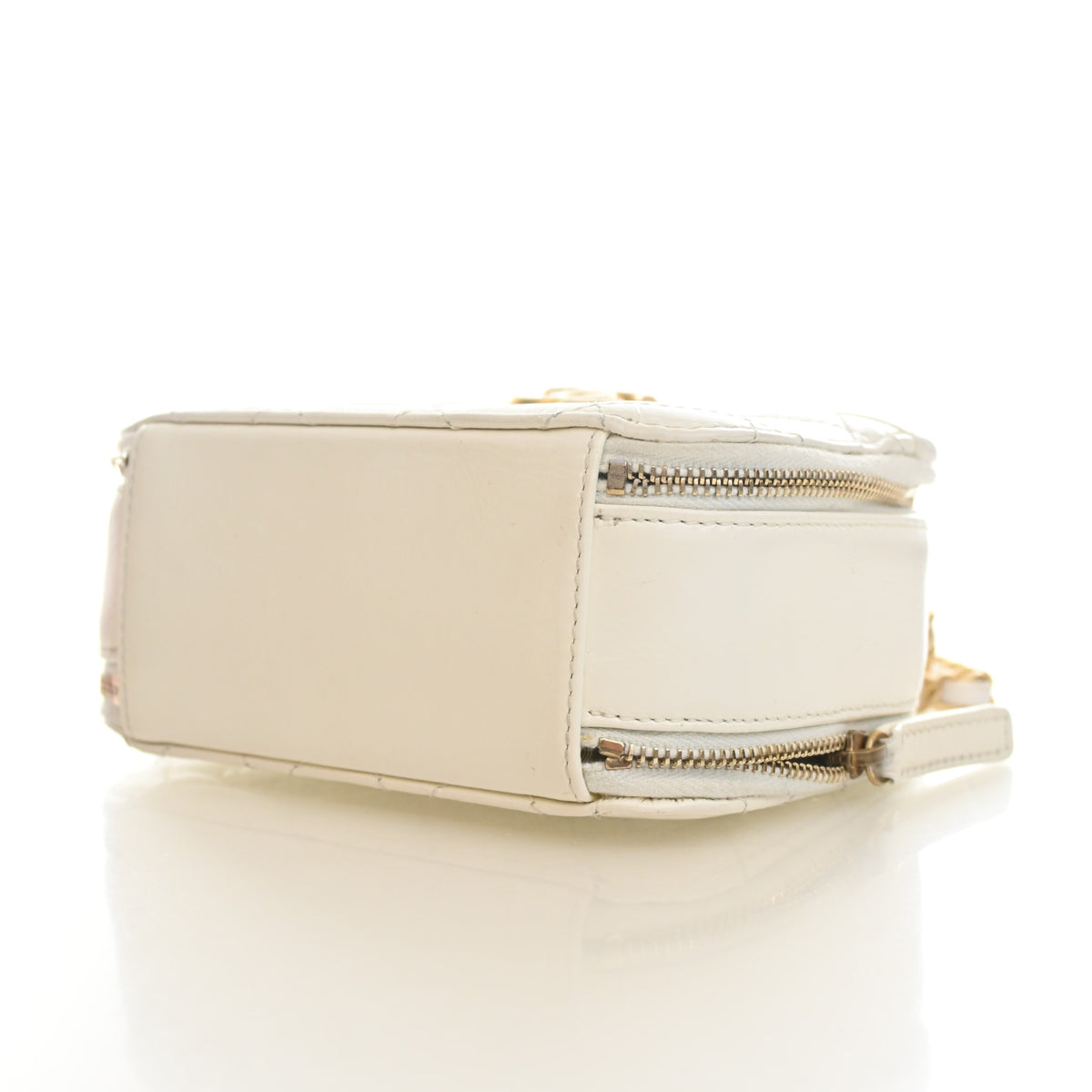 Pre-Owned Chanel Top Handle Mini Calfskin Vanity With Chain, base view