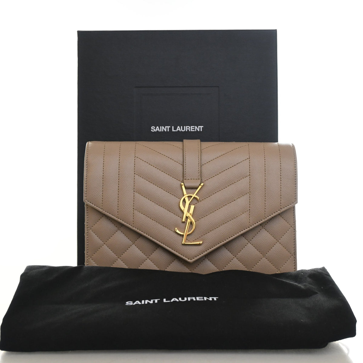 Saint Laurent Calfskin Envelope Clutch, photo 15 of 15