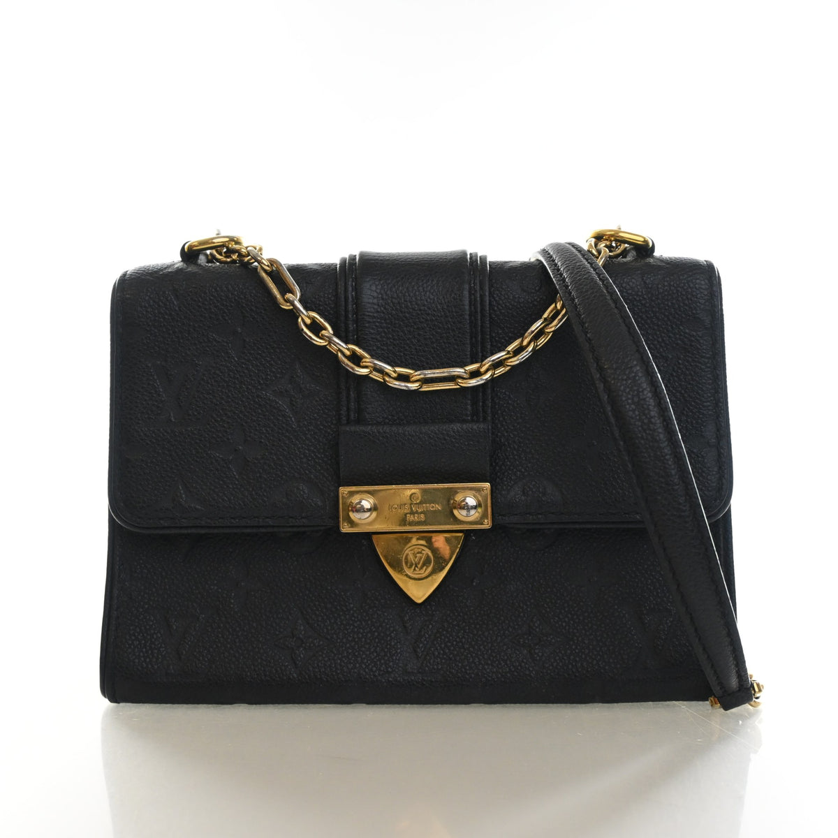 Pre-Owned Louis Vuitton PM Monogram Empreinte Saint Sulpice, front view, authenticated at Luxe Du Jour