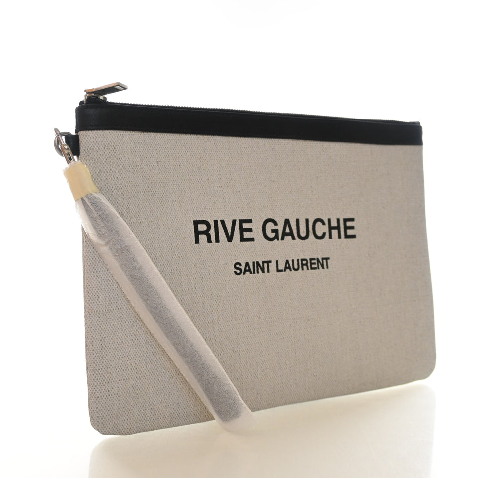 Saint Laurent Mixed Fibers River Gauche Zip Pouch
