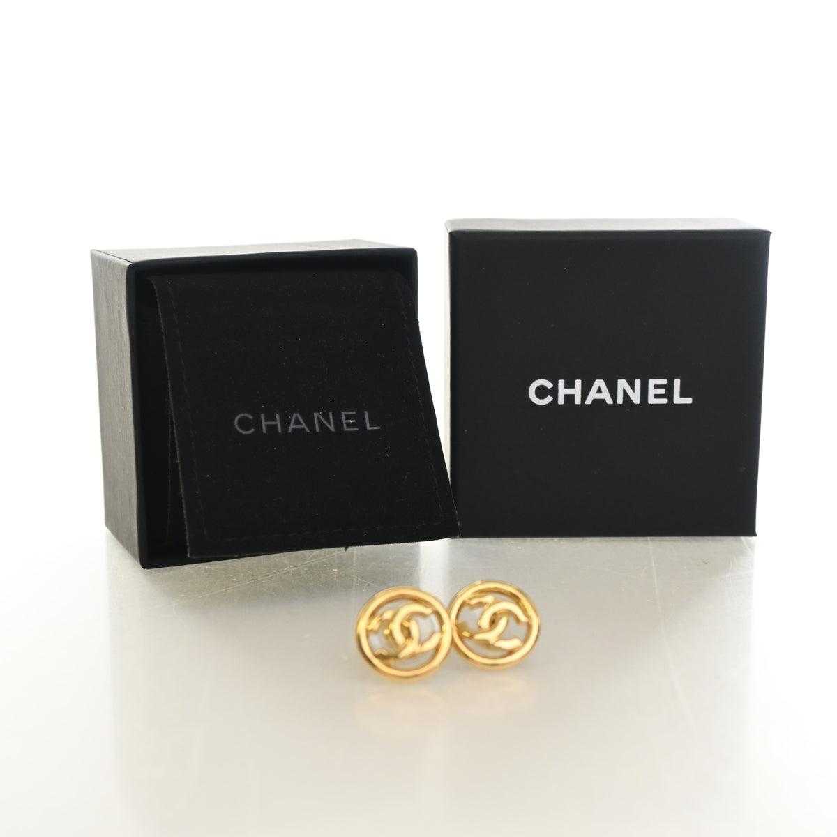 Pre-Owned Chanel CC Stud Earrings, with dust bag