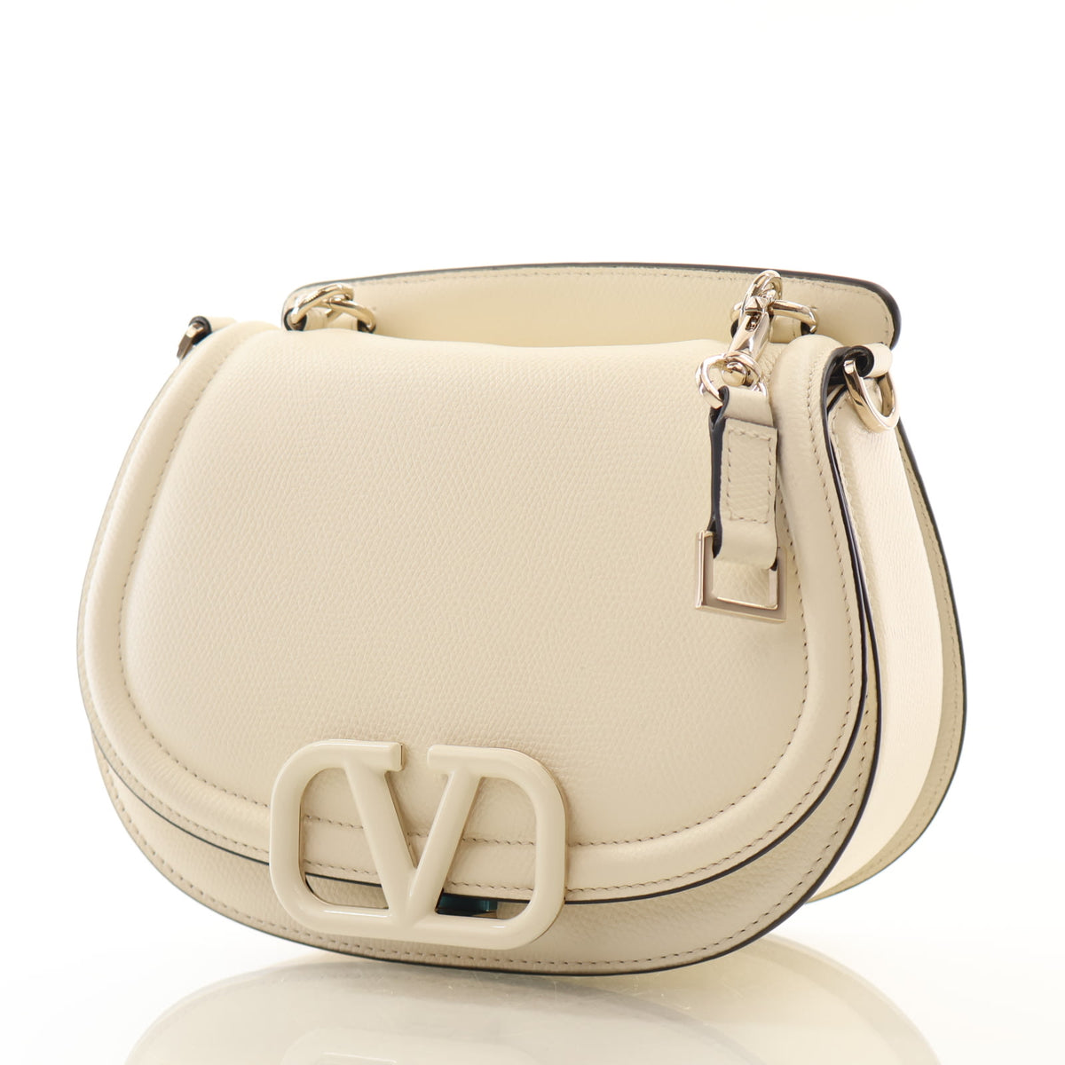 Pre-Owned Valentino Saddle Bag Calfskin Vsling, three-quarter view