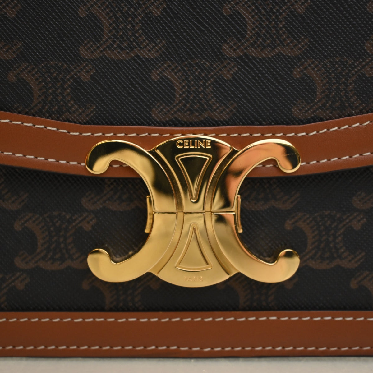 Celine Teen Triomphe Canvas Triomphe Flap Bag, photo 4 of 13