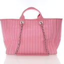 Chanel Large Pinstriped Can...