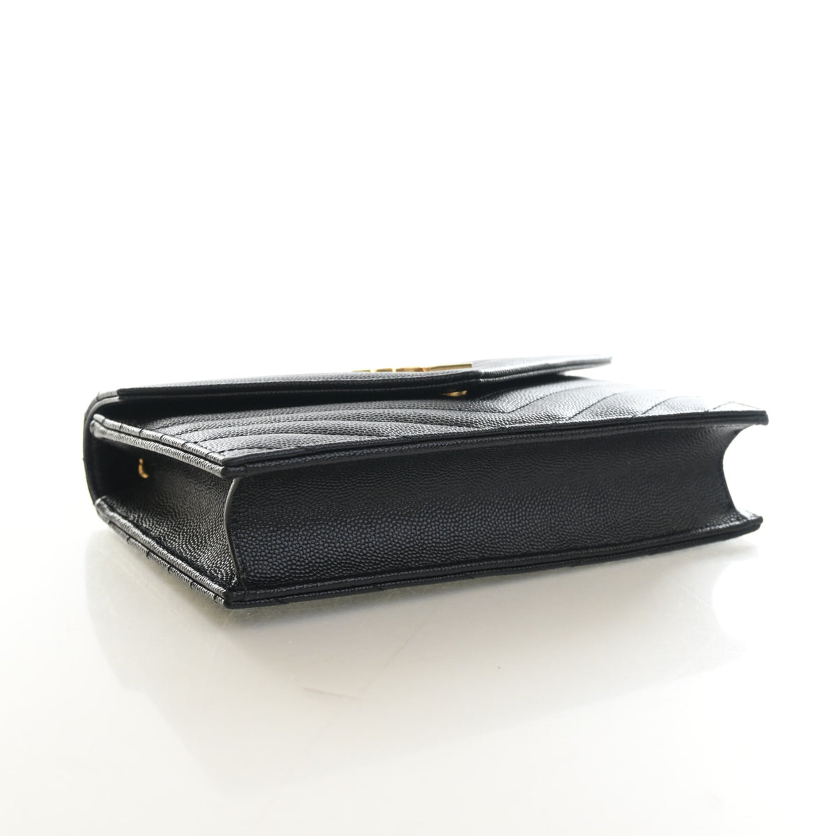 Pre-Owned Saint Laurent Chain Wallet Calfskin Cassandre Envelope, side view