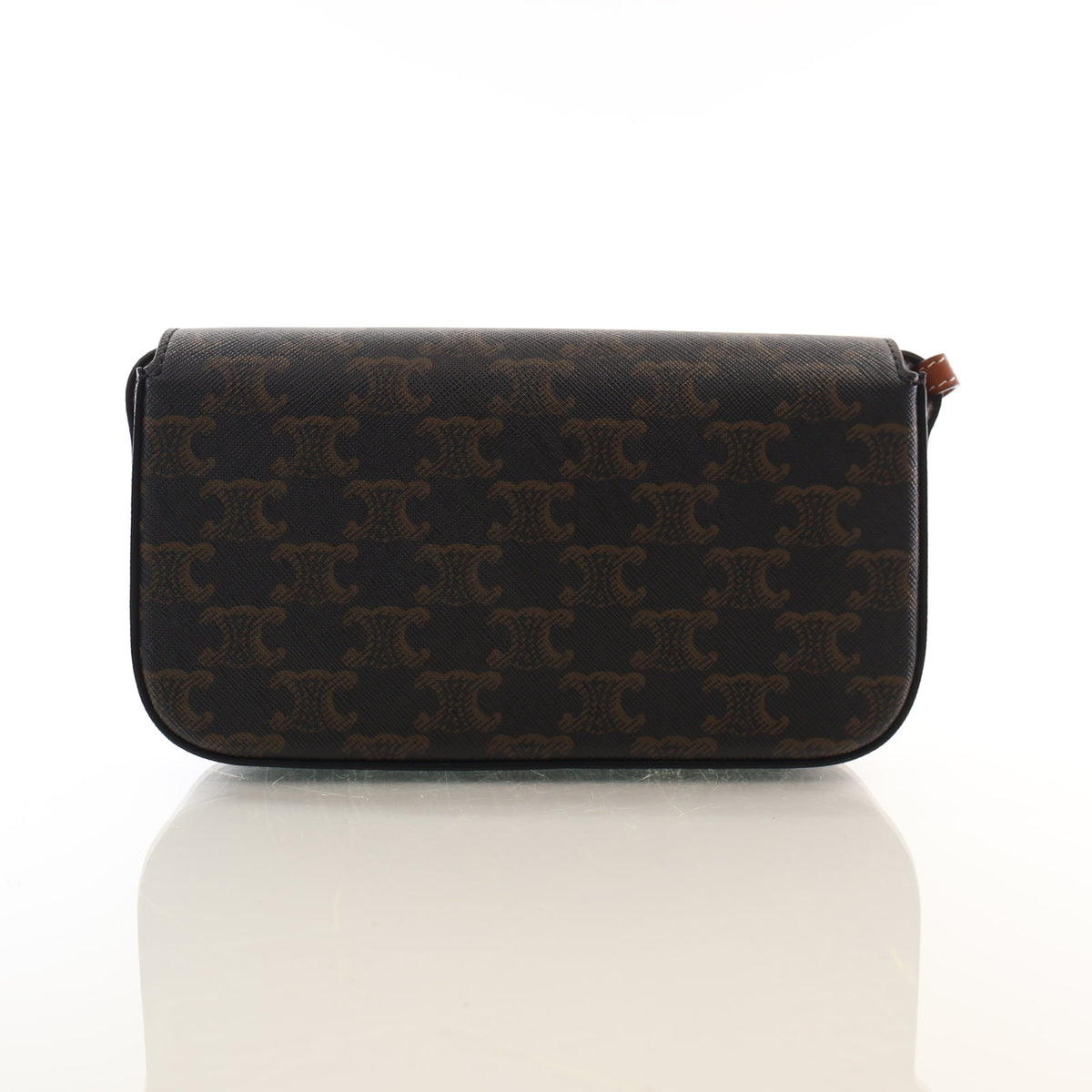 Pre-Owned Celine Shoulder Bag Triomphe Canvas Claude, base and feet view