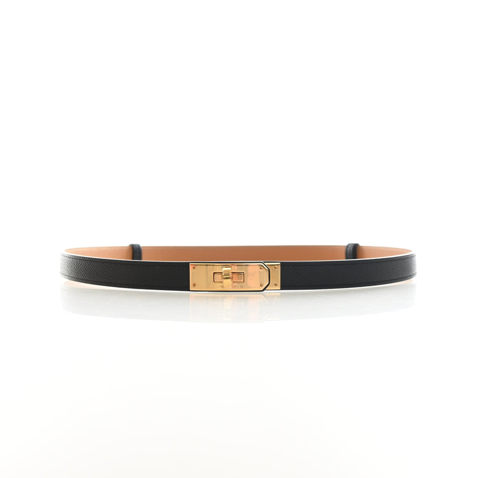 Hermes Noir Epsom Kelly 18 Belt