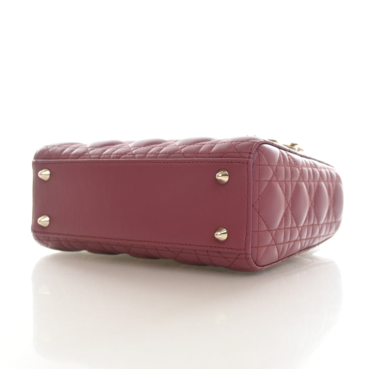 Pre-Owned Christian Dior Lady Dior Small Lambskin My Abcdior, base and feet view, photo 7 of 15