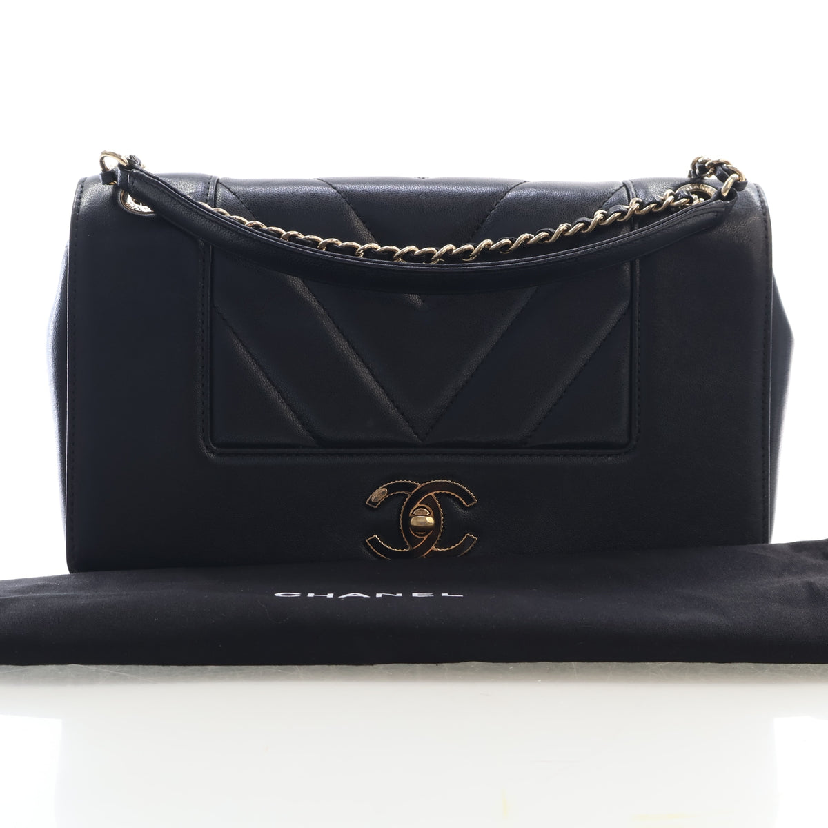 Vintage Chanel Flap Bag Medium Sheepskin Mademoiselle, front view