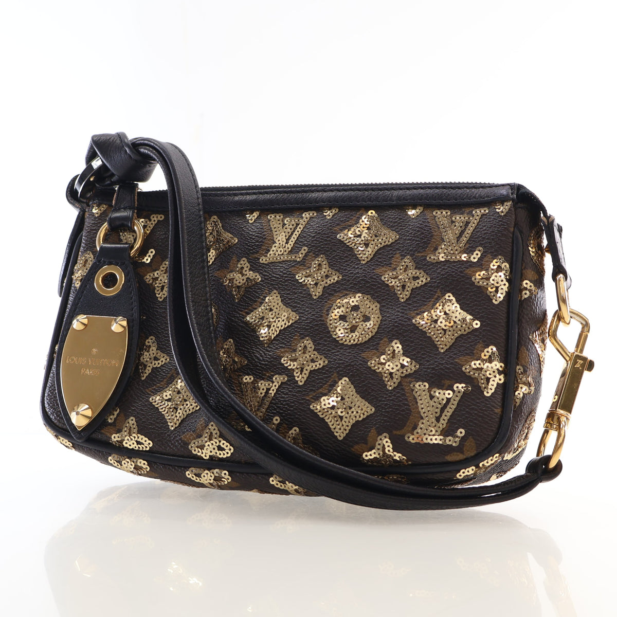 Pre-Owned Louis Vuitton Pochette Sequin Monogram Accessoires, three-quarter view